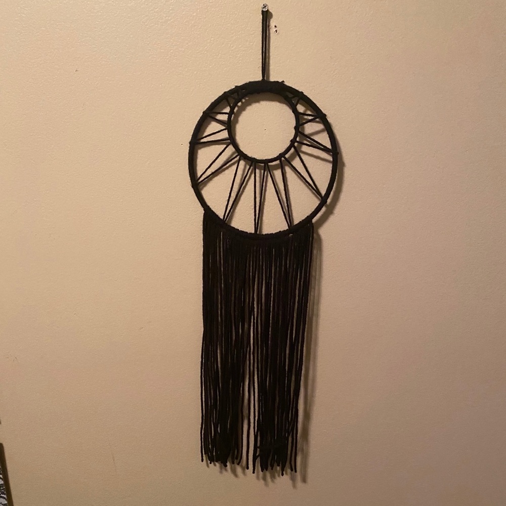 Black Yarn Dream Catcher